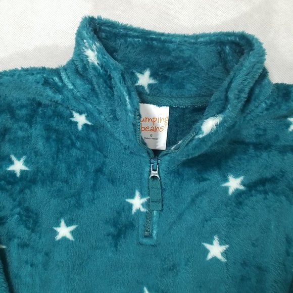 Jumping Beans Girls Size 6 Green Quarter Zip Pullover Sweatshirt Jacket NWT - Picture 3 of 4